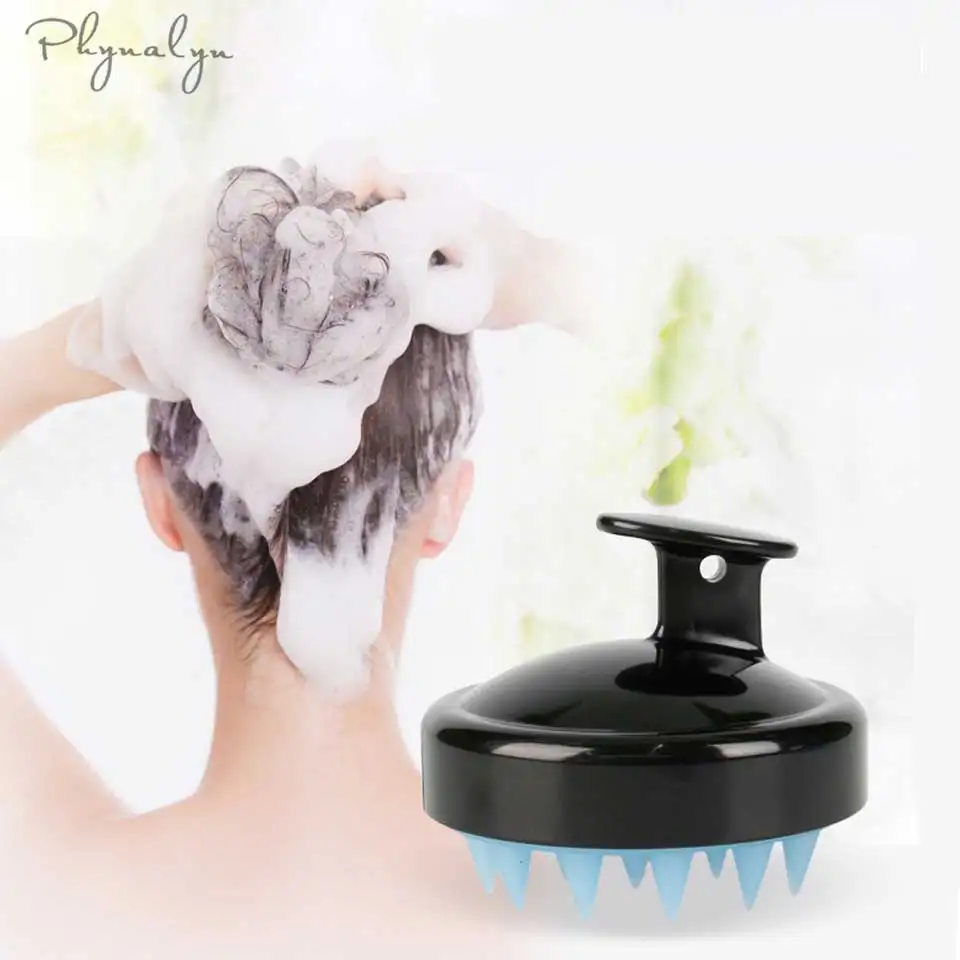 

Shampoo Brush 1 Piece Spa Slimming Massage Brush Silicone Head Scalp Massage Washing Comb Shampoo Shower Bath Brush