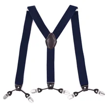 Классический стиль кожаный сплав 6 Клипов Мужские Винтажные повседневные подтяжки/брюки на подтяжках мужские подтяжки ремень 3,5*120 см