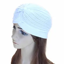 Эластичные спортивные повязки на голову кружевные эластичные спортивные повязки на голову Эластичный Тюрбан повязка на голову бандана для химиотерапии хиджаб плиссированная индийская шапка