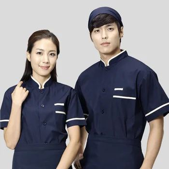 

chef clothing for men and women with short sleeves Chef's summer work wear cook clothes baker uniforms cooker jacket