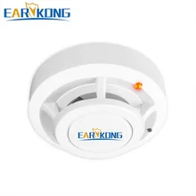 Detector de humo inalámbrico con Sensor de humo de Color blanco, alarma de fuego altamente sensible para GSM/sistema de alarma Wifi, 433MHz, protección contra incendios