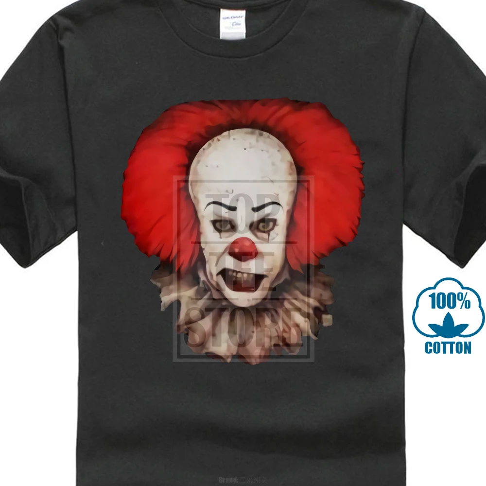 

New Pennywise The Dancing Clown It Movie Adult T Shirt Stephen King Novel Horror T Shirt Men Tees Brand Clothing Funny