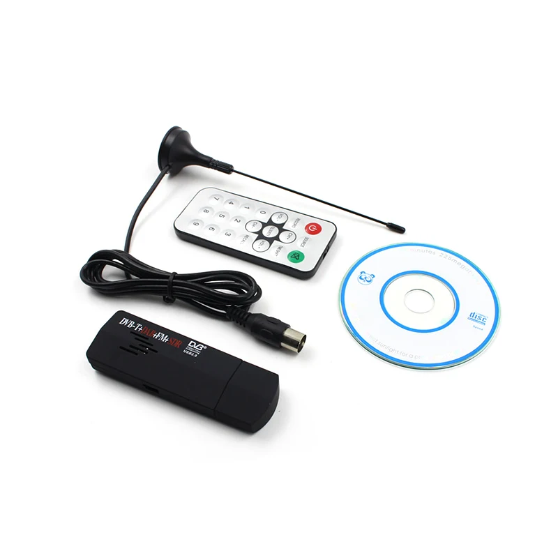 Цифровой USB ТВ FM+ DAB DVB-T RTL2832U+ R820T Поддержка SDR тюнер приемник и dvb t HD ТВ-карта ключ с антенной приемника