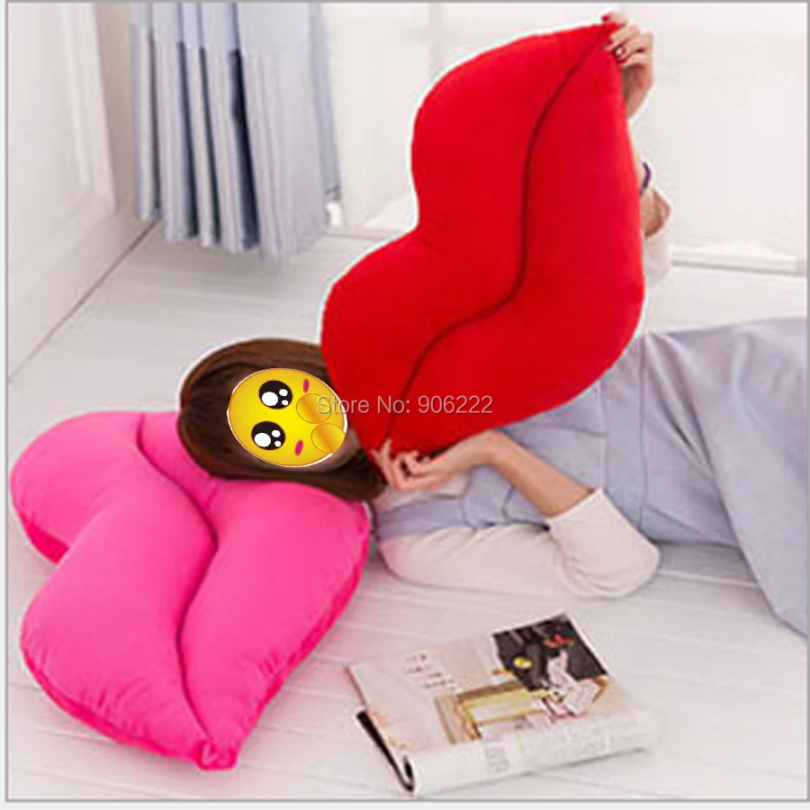 Sexy red lips plush pillow cushions cute creative novelty plush toys