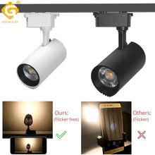 30 Вт COB Rail лампа 2 провода светодиодный Трек свет 200-240 В Крытый трек огни для дома магазин одежды фруктовый магазин ночное освещение