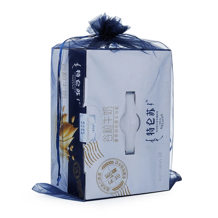 

Custom Printed 35x50cm 50pcs/Lot Navy Color Jewelry Packaging Large Drawstring Organza Bags