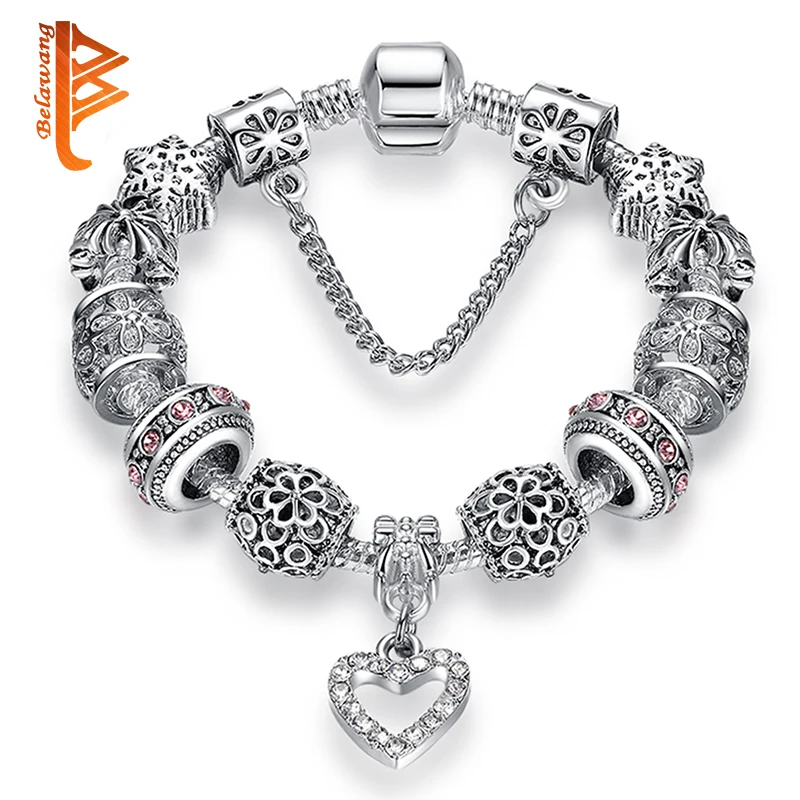 

2015 High Quality Charms Beads fit pandora bracelet 925 Silver Crystal Beads Fashion Bracelets & Bangles for Women PS3145