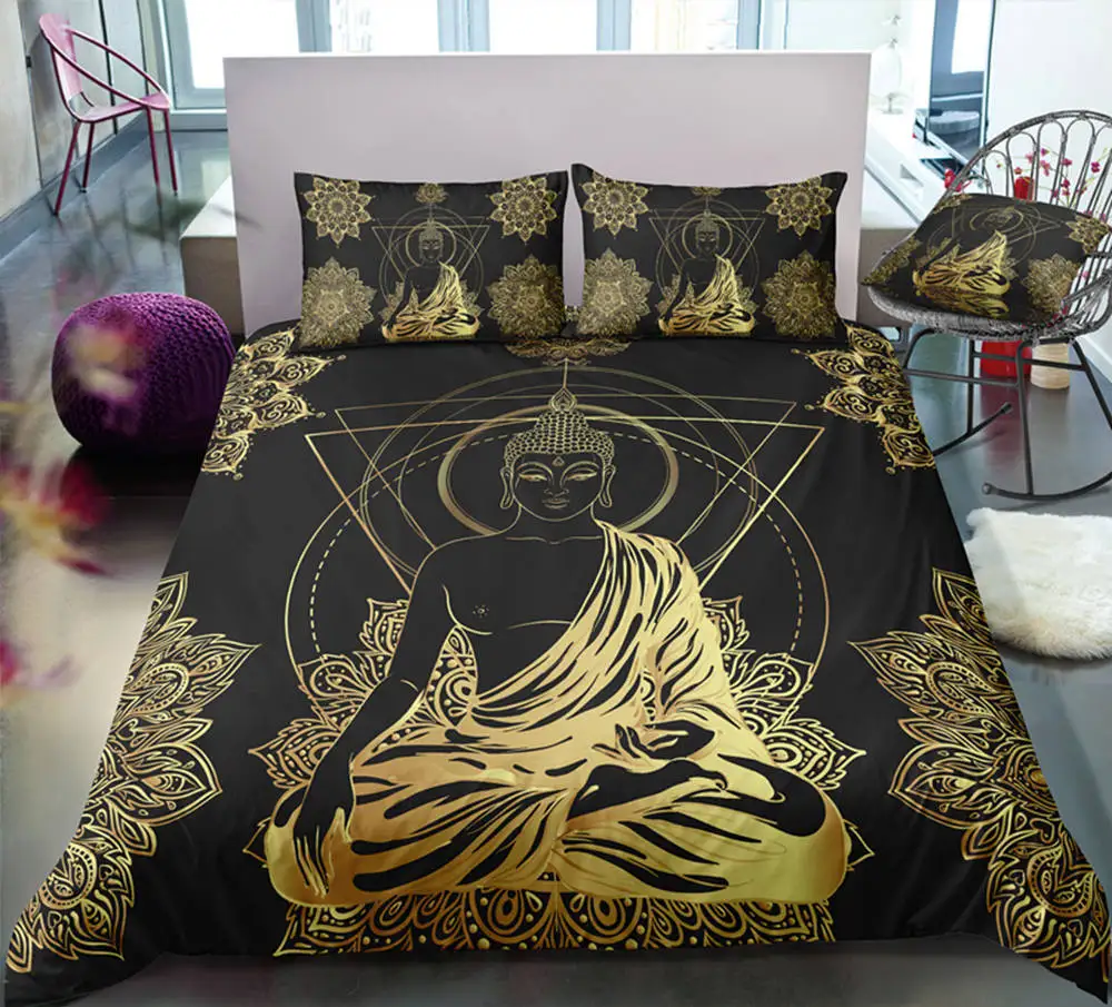 金色大佛三角背景