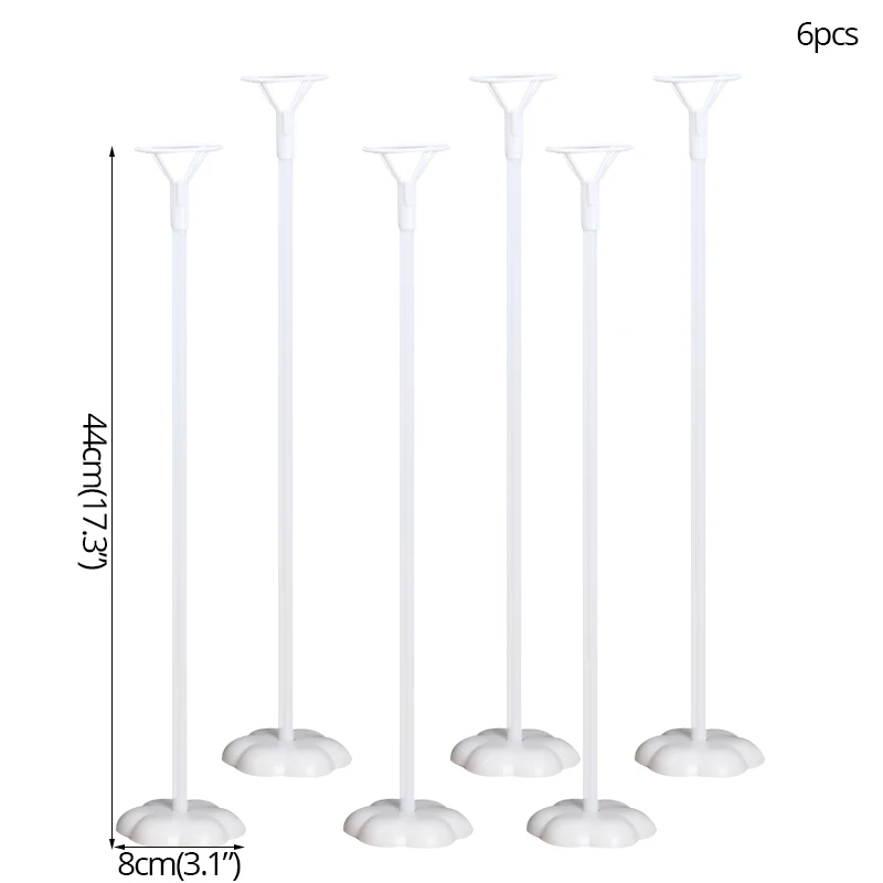 6 комплектов, 44 см, свадебная декоративная подставка для воздушных шаров, держатель для дня рождения, украшения для детских шаров, палочка для шариков, колонна, декор для детского душа - Цвет: 6pcs balloon stick