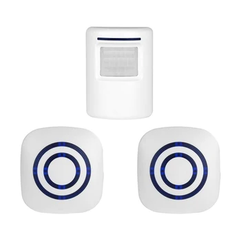 

Wireless PIR Sensor Doorbell Battery Musical Door Bell Infared Chime Bell, Alarm Bell EU Plug