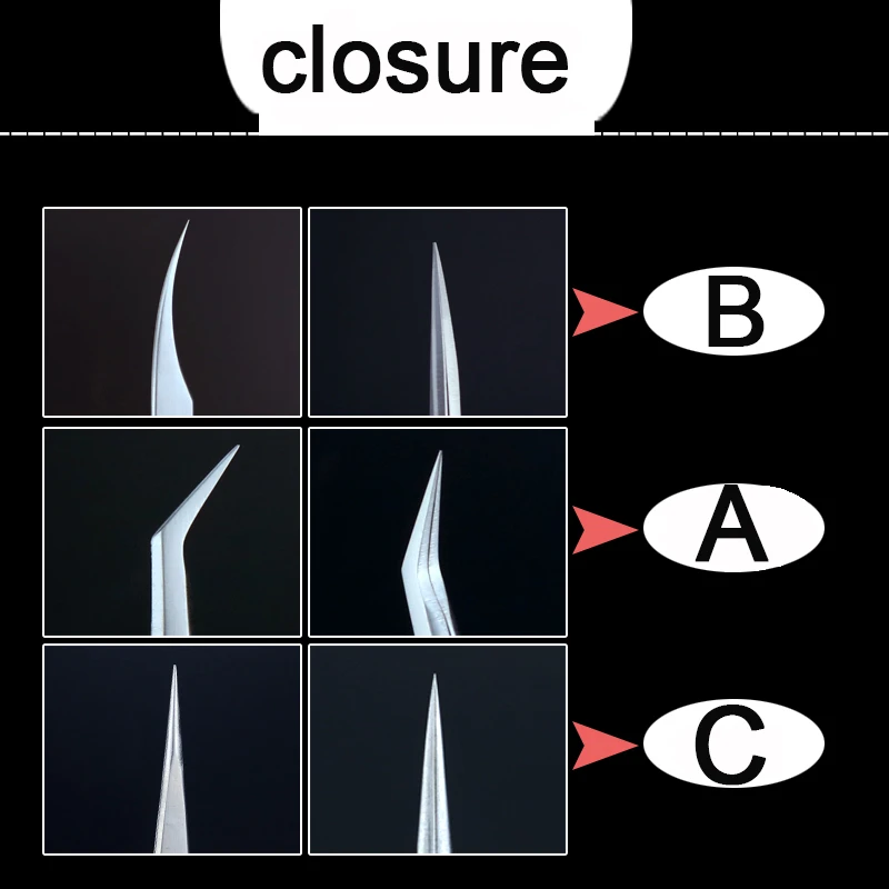 ISEEN Пинцет для ресниц из нержавеющей стали, накладные ресницы, Пинцет для наращивания, щипцы с острым зажимом, профессиональный инструмент