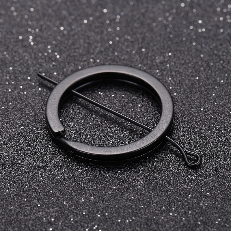 20pcs/lot Black Key Ring 25mm Round Flat Split Keyring for Women Men