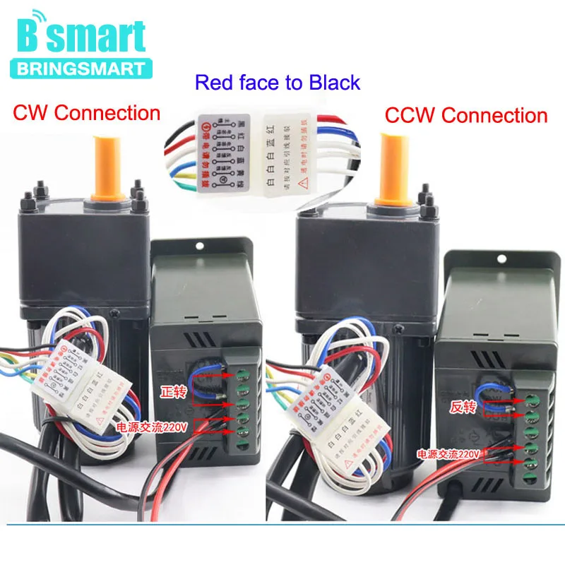 Bringsmart 4M25GN-C Электрический мотор 220 В переменного тока мотор-редуктор+ регулятор скорости Реверсивный небольшой редуктор однофазный медленная скорость