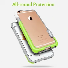 Esamday для iPhone 6S, 4,7 дюймов, 6 цветов, Walnutt, Мягкий Гибридный бампер; TPU чехол-рамка, боковая защита для iPhone 6