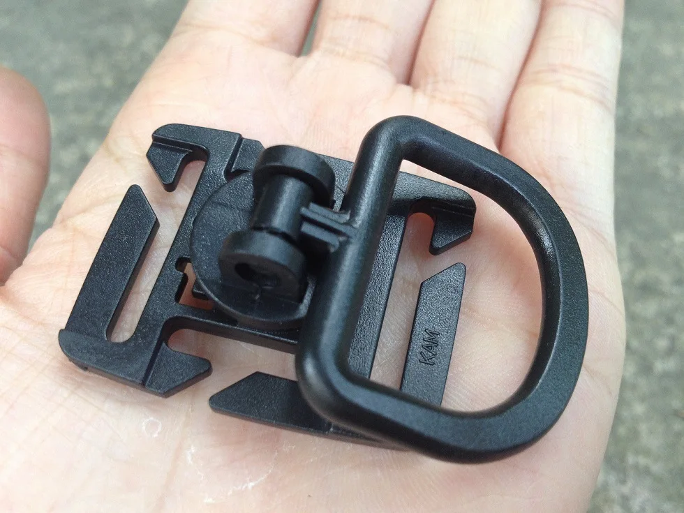 500 Pcs/Lot Molle Tactical 360 Rotation D Ring Backpack Buckle Sternum