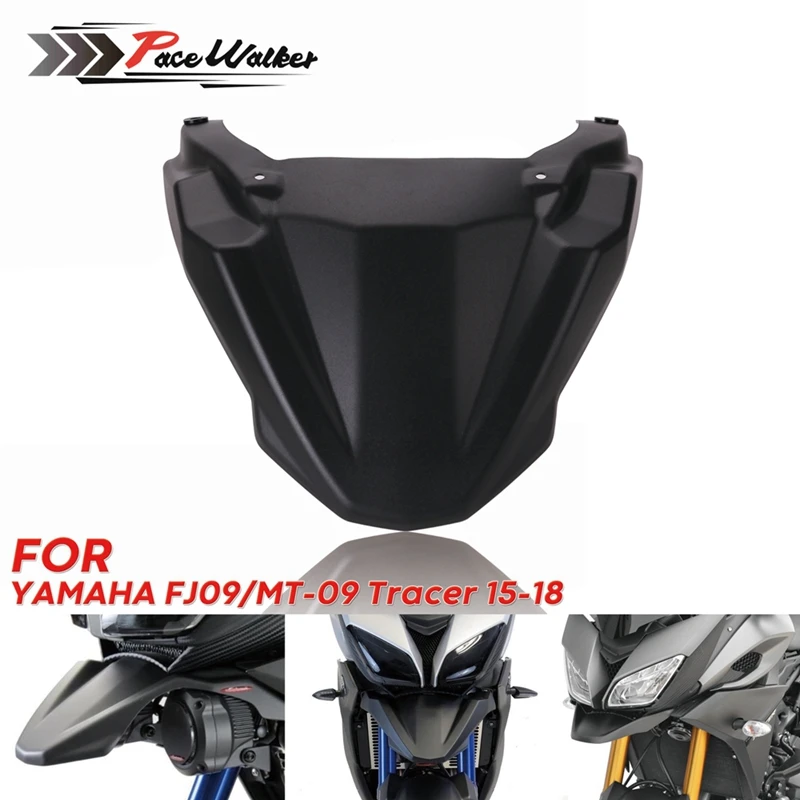 

For Yamaha MT-09 MT09 Tracer FJ-09 Motorcycle Front Wheel Fender Beak Nose Cone Extension Cover Extender Cowl 2015 2016 2017