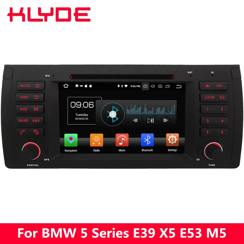 KLYDE 7 "4 г WI-FI Восьмиядерный PX5 Android 8,0 4 ГБ Оперативная память 32 ГБ Встроенная память BT автомобиля DVD мультимедийный плеер Радио стерео для BMW X5 M5