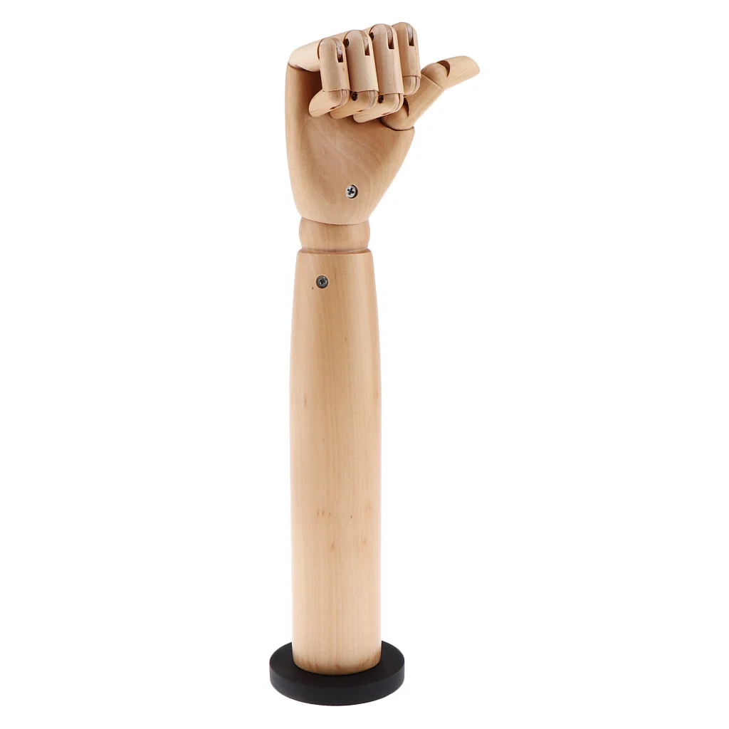 

Wooden Hand Model Flexible Moveable Display Manicure Practice Painting Female Mannequin Right Hand