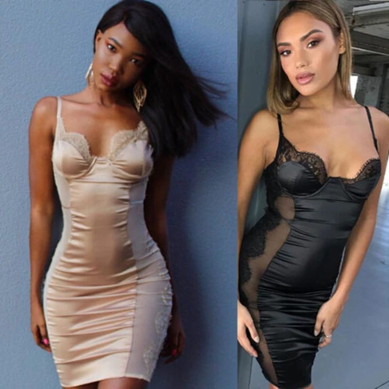 Новые пикантные Женские однотонные бинты Bodycon Тонкий без рукавов вечернее