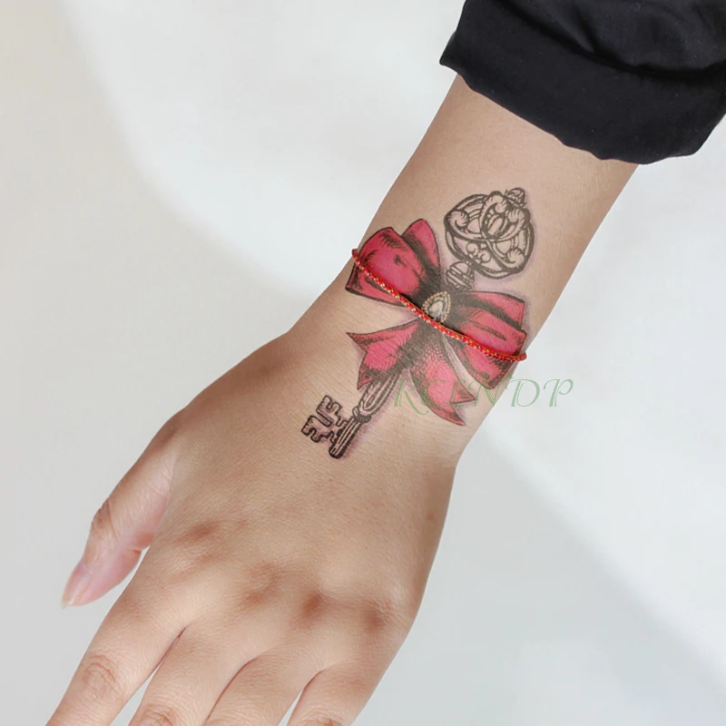 Водостойкая временная татуировка наклейка с бантом временная татуировка флэш-тату рука ноги плечо татуировка для девушек женщин