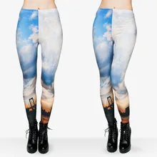 3D закат городские леггинсы женские Джокер базовые брюки леггинсы