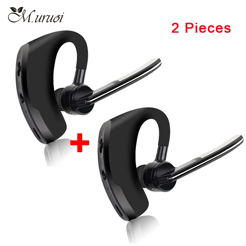 

M.uruoi 1 Combo (2 pieces) Wireless Bluetooth Headphones Handsfree Earphone With Mic Noise Reduction Bluetooth Headset For Phone