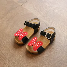 2017 Été Nouvelle Princesse Filles Sandales Mignon Polka Dot Papillon Daigne 1-3Y En Bas Âge Bébé Bébés Chaussures Belle Enfants Enfants Chaussures