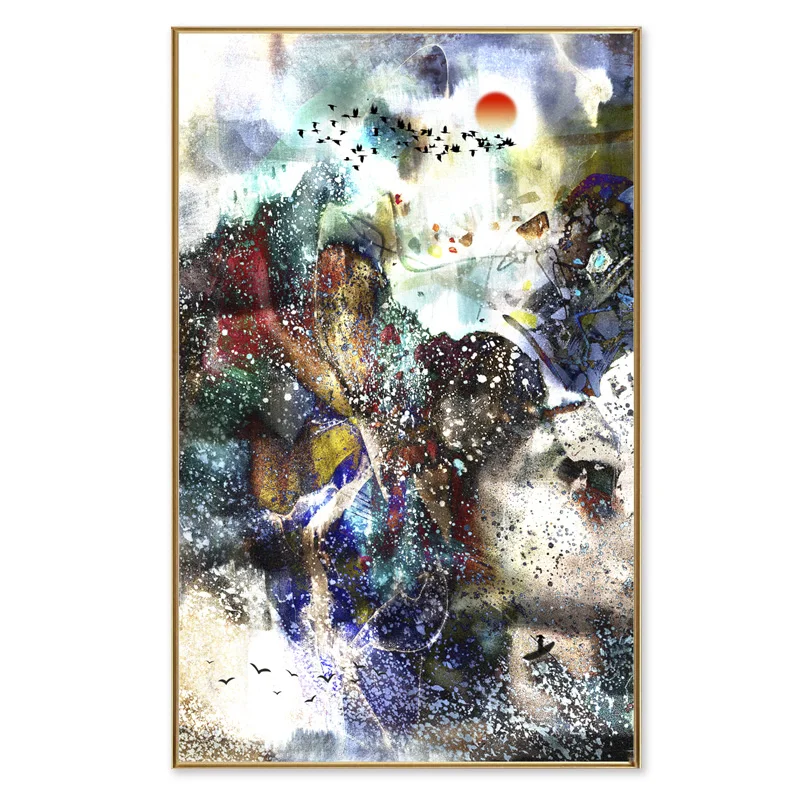 

Framed Abstract color series Painting Canvas Wall Art Picture Home Decoration Living Room Canvas Print Modern Painting1SC-CXXT