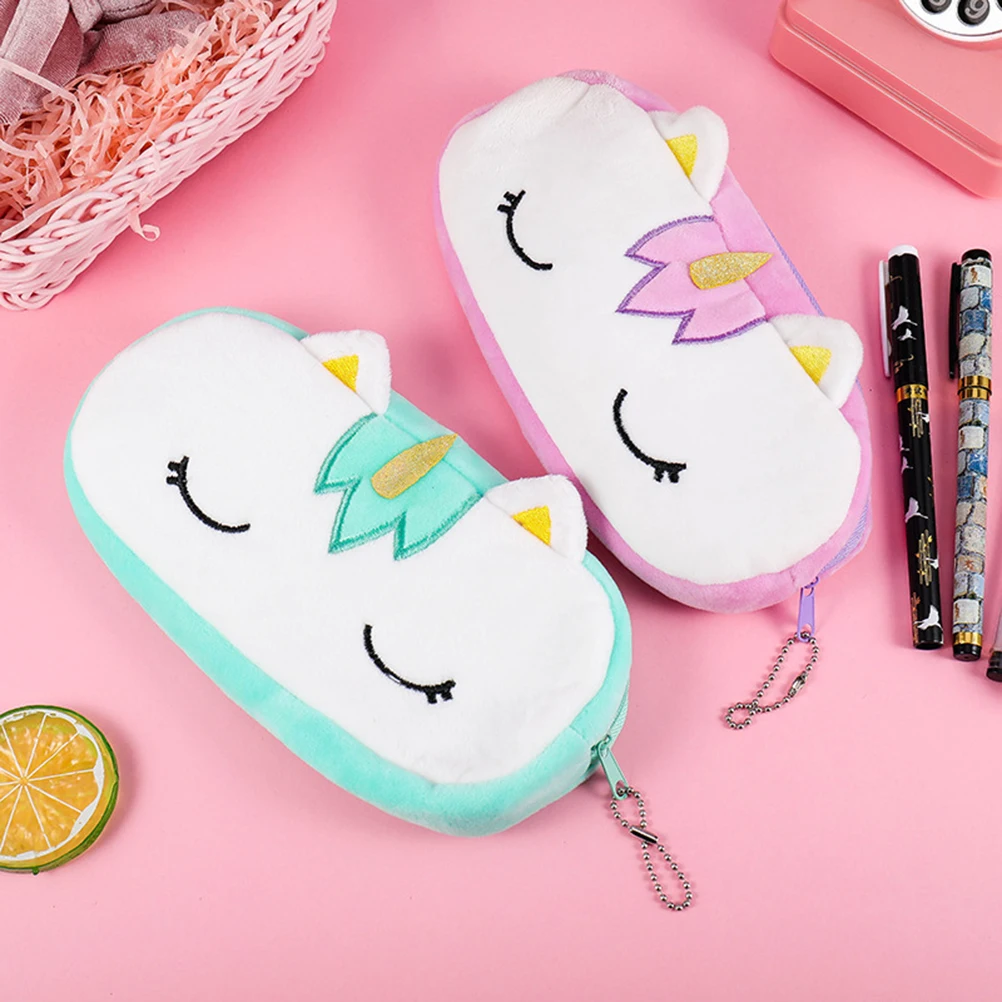 

Cute Pocket Coin Purse Plush Cartoon Card Holder Key Organizer Clutch Pencil Bag Child Wallet Accessories