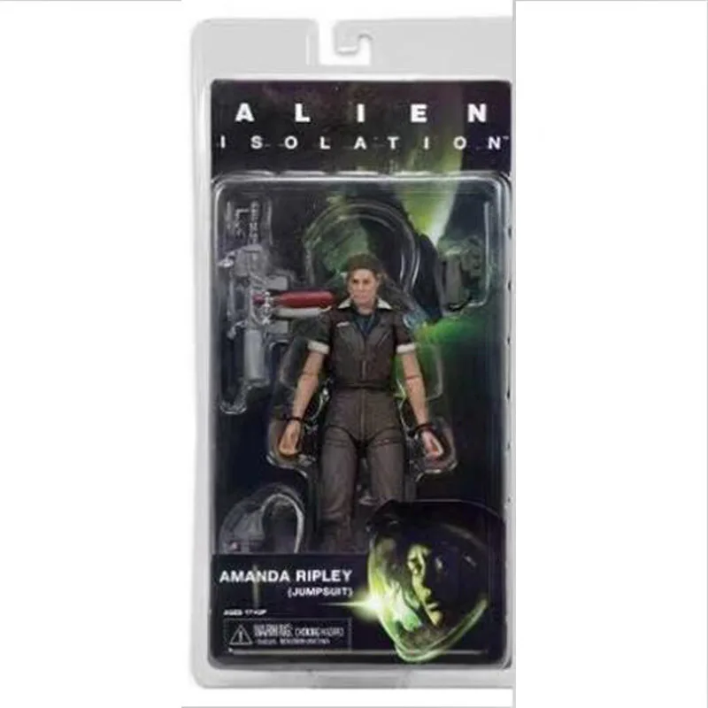 NECA Sci-Fi Terror Movie Aliens Isolation Amanda Ripley Compression Suit Jump Suit Xenomorph Action Figure18cm  (2)