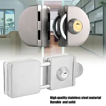 

45-55mm oor Lock Stainless Steel Lock for Glass Door Double Locker cerradura puerta serrure de porte
