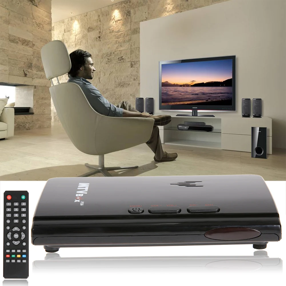 

New MTV Box PC Receiver Tuner External LCD CRT VGA TV Tuner HD 1080P TV BOX Speaker for HDTV Channel Gaming Control