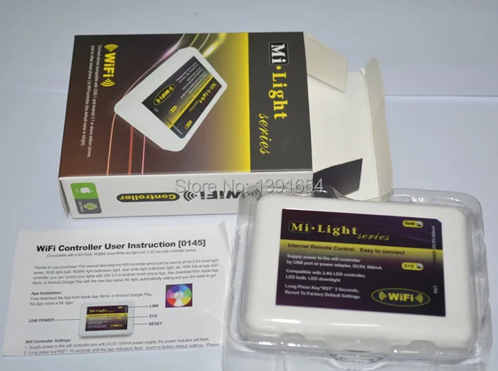 

MI.Light Wireless 2.4G WIFI RGB Remote Controller led controller by Iphone for RGB led lights