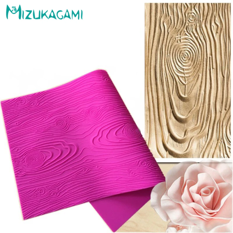 

New Large Bark Edging Texture Mat Mold DIY Chocolate Silicone Mold Fondant Cake Edging Mold Kitchen Baking Tools MJ-01566