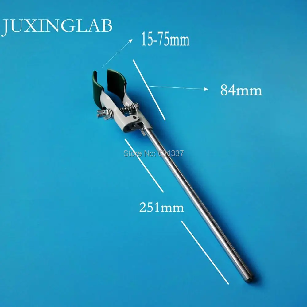 

Long handle Flask Clamp 250mm Laboratory metal Holder 15-75mm Lab Condenser Universal Coating process flask Clip