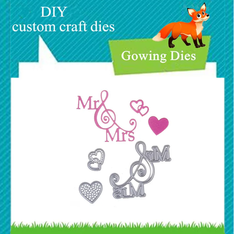 

Gowing Mr & Mrs Wedding Decor Metal Cutting Dies Stencils for DIY Scrapbooking Card Making 2019 new embossing craft die cut