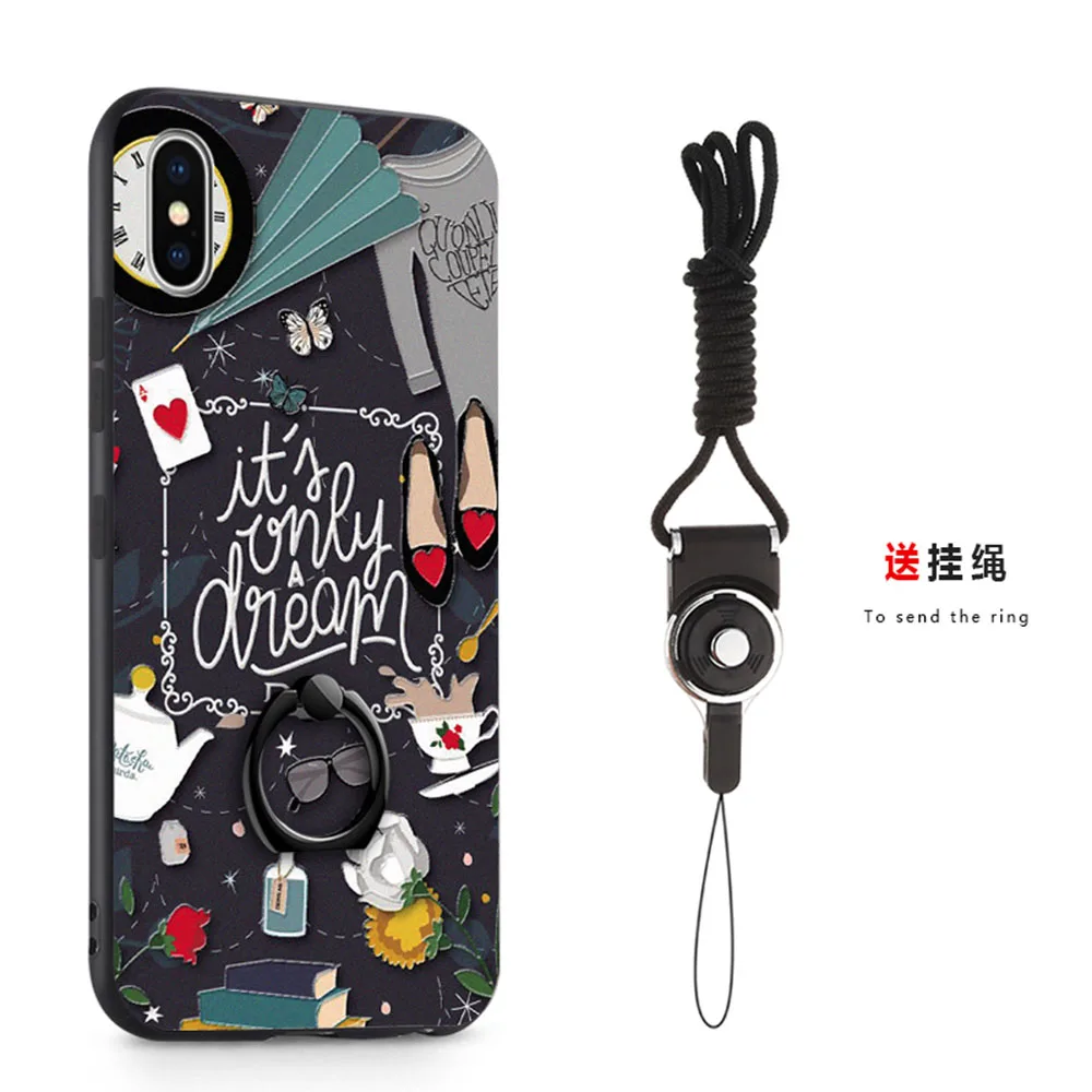 

Strap Case For Huawei Honor 10 Lite 9 8X P30 Lite P20 20 Pro Mate 20 Lite Nova 4 4E 3 3i 3E 2i 2S Finger Ring Holder Stand Case