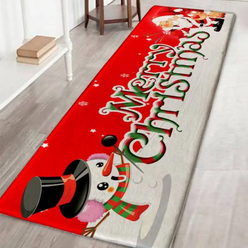 Рождественский декоративный коврик для дома мягкий фланелевый Коврик для пола с нескользящей резиновой задней частью для дома ванной комнаты Впитывающий Коврик