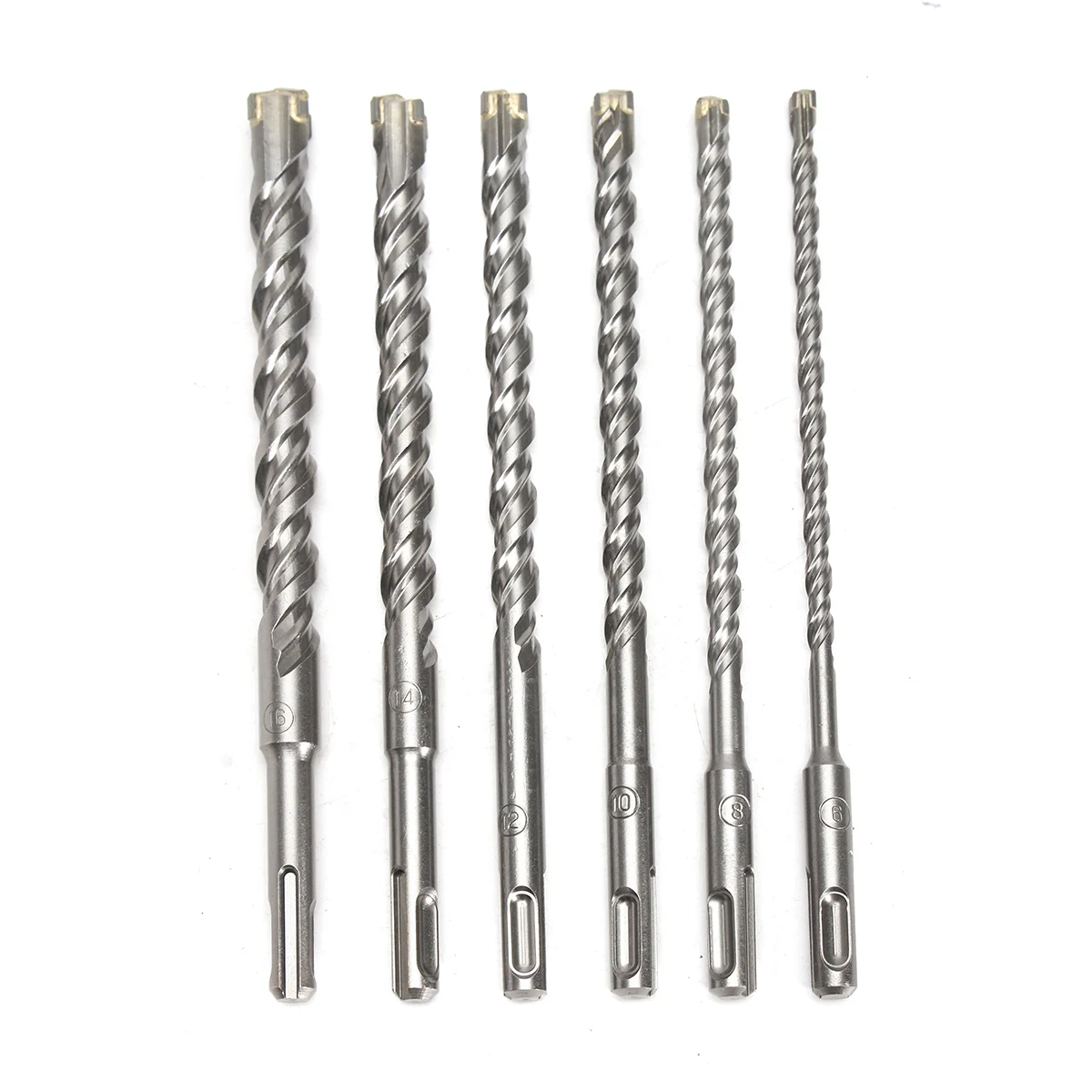 Concrete Tungsten Carbide Tip 210mm SDS Plus Crosshead Drill Bits Carbide Twin Spiral Drilling Efficiency High Precision Durable