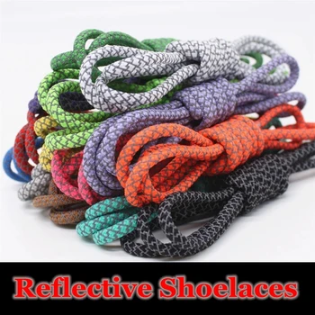 

1Pair 3M Reflective Shoe laces Sneakers Round ShoeLaces Kids Adult Outdoor Sports Shoelace Strings Length 100 120 140 160CM YD-4