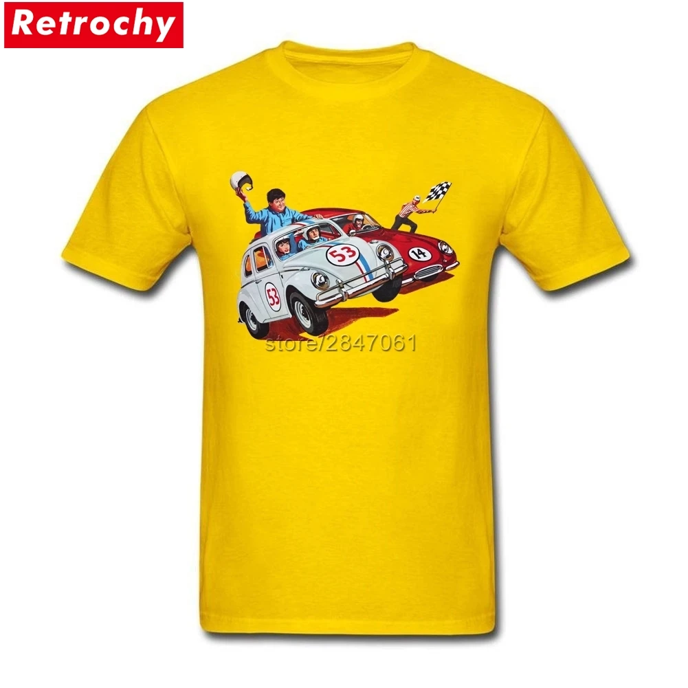 

Printed T Shirts Funny herbie race T Shirt Men Herbie the Love Bug Short Sleeve Father's Day Custom New Design Shirt Big Size