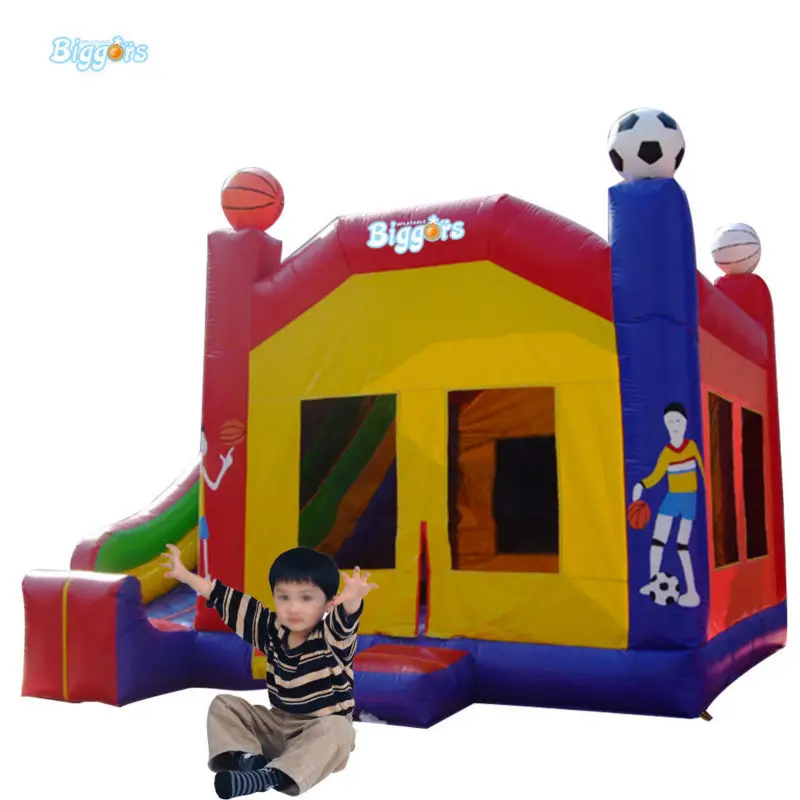 

Commercila Grade Inflatable Bouncer With Soccer Decoration For Rental