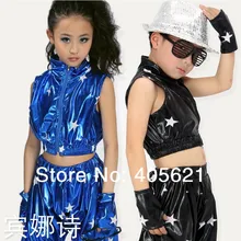 20 компл./лот пентаграмма от «Harlan», костюм для детей, Одежда для танцев, одежда для представлений в стиле «хип-хоп» и «Джаз», современный танцевальный сценический костюм 120#-150