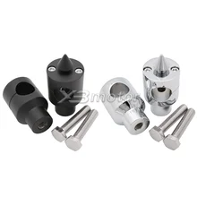 Универсальная " 25 мм мотоциклетная черная Хромированная ручка стояки для Honda Suzuki Yamaha Kawasaki Custom Chopper Bobber