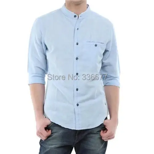 Light Blue Mens Casual Shirts Comfortable Summer Mens Casual Shirts