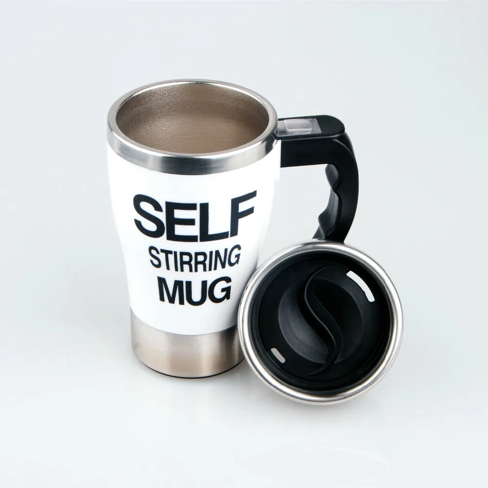 NewPatentSelfStirringCoffeeCupMugsDoubleInsulatedCoffeeMug