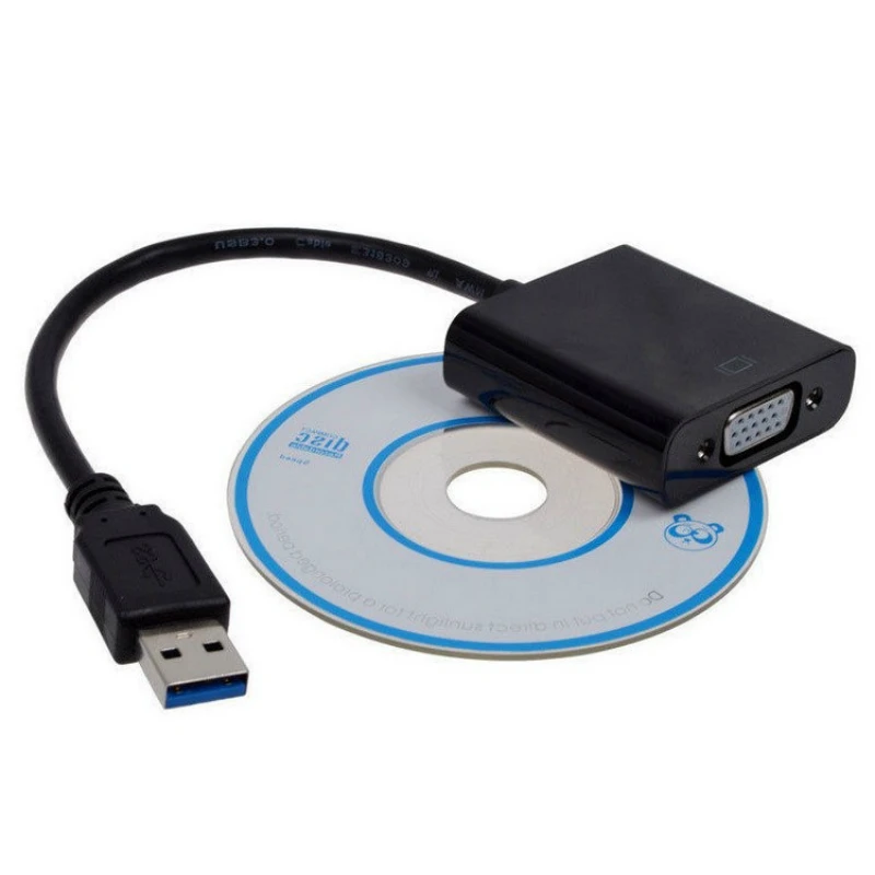 USB3.0 к VGA видео Графический конвертер карты дисплей внешний кабель 1080P Разъемы адаптер для ПК ноутбука