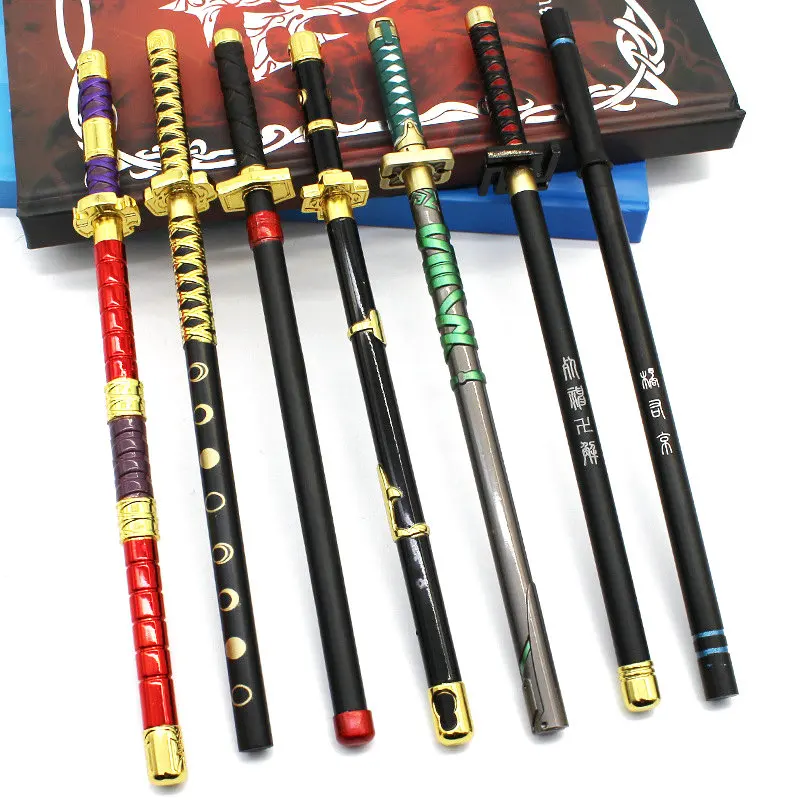 

Fashion Creative Stylus One Piece Bleach OW Metal Weapon Shape Anime Gel Pen for Writing Stationery Office & School Pen
