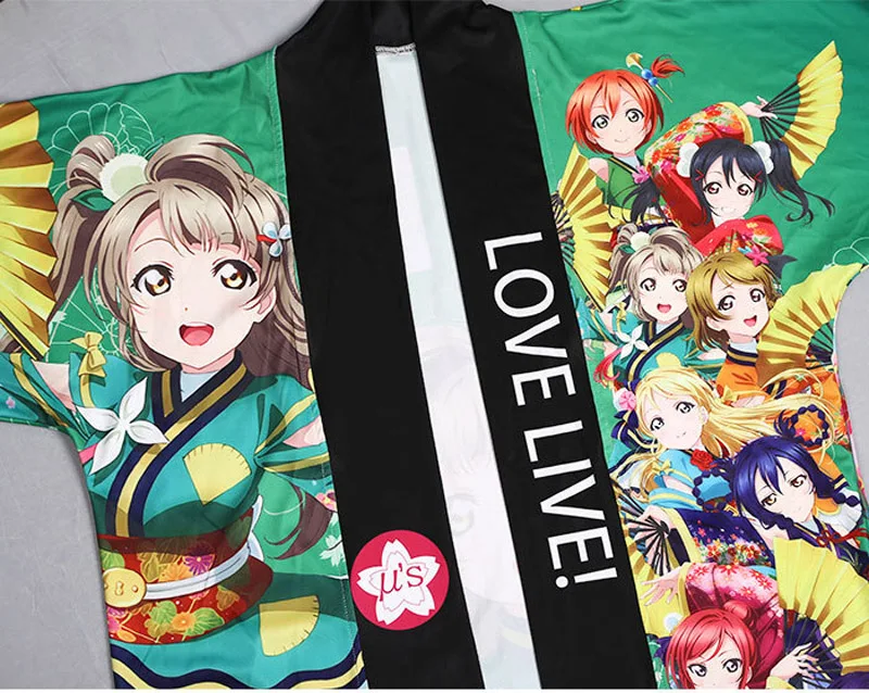 Love live Kousaka Honoka Minami Kotori плащ юката Косплей-костюм в стиле Love live! Японские мужские и женские кимоно повседневные Haori