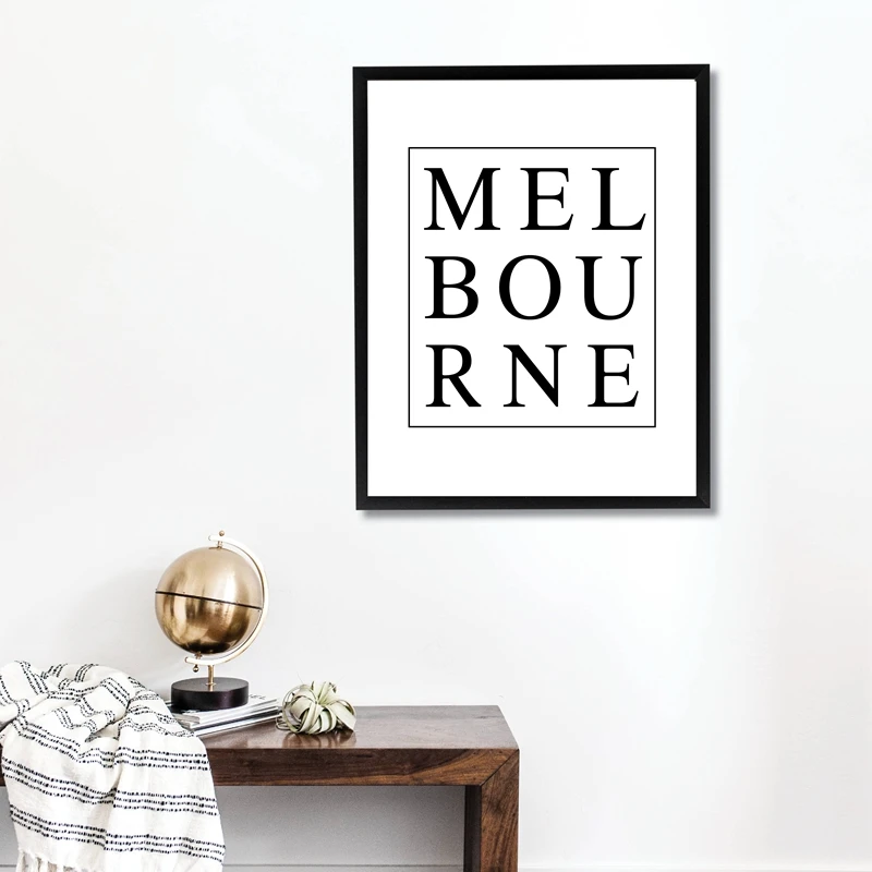 Melbourne Map Wall Art Print